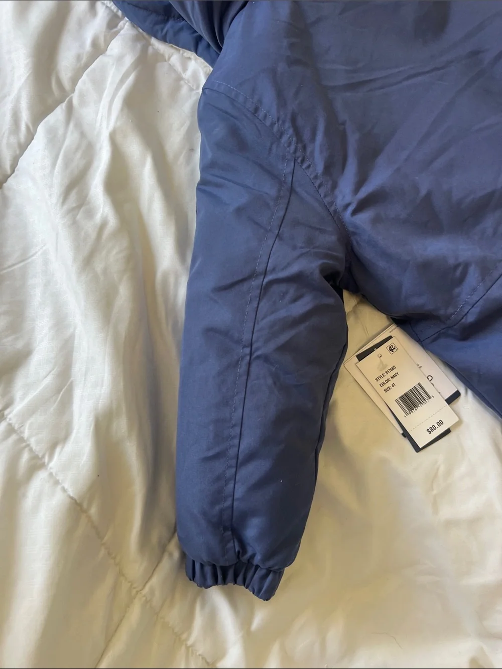 OshKosh B'gosh Blue Hooded Puffer Jacket with Sherpa Lining 4T